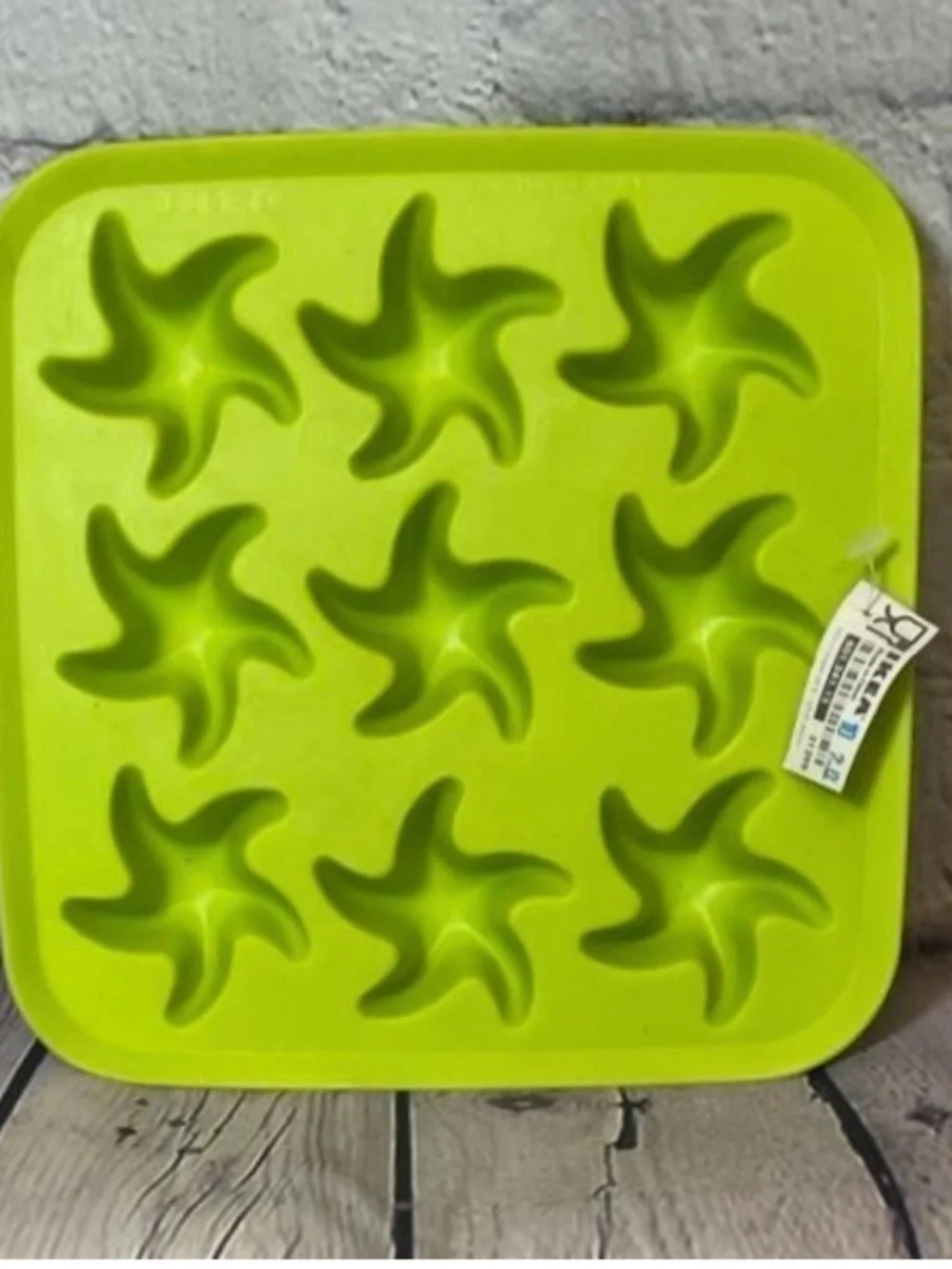 IKEA Plastis Rubber Ice Tray Mold Starfish Ocean Beach Shape Party Cocktail NEW